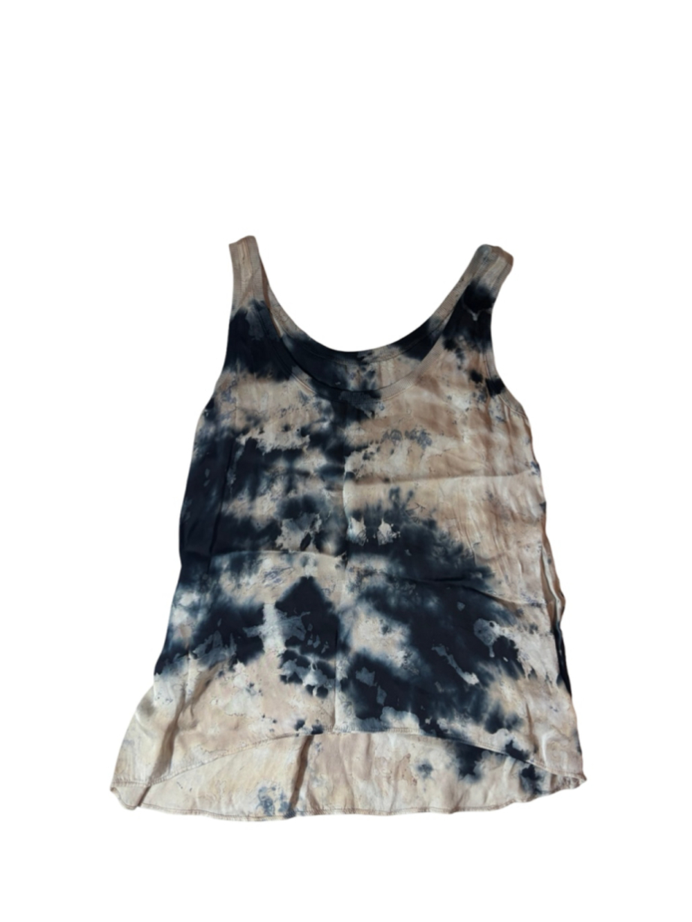 Enza Costa Sand Ionic Tie Dye Racerback Tank Top M High Low Designer